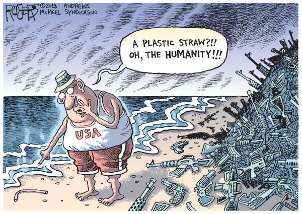 Cartoon: Plastic Straw